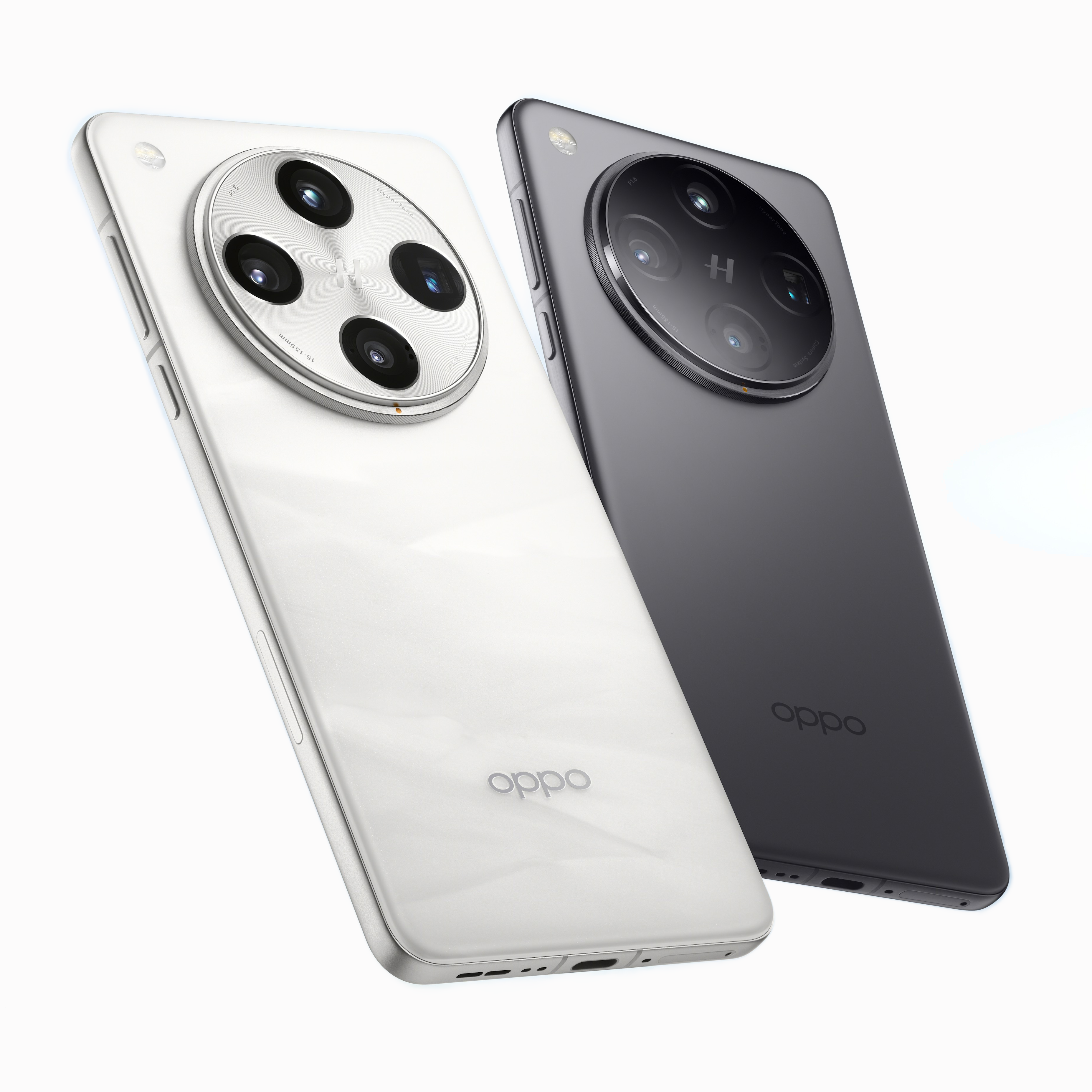 Oppo Find X8 Pro em branco e preto sobre fundo branco