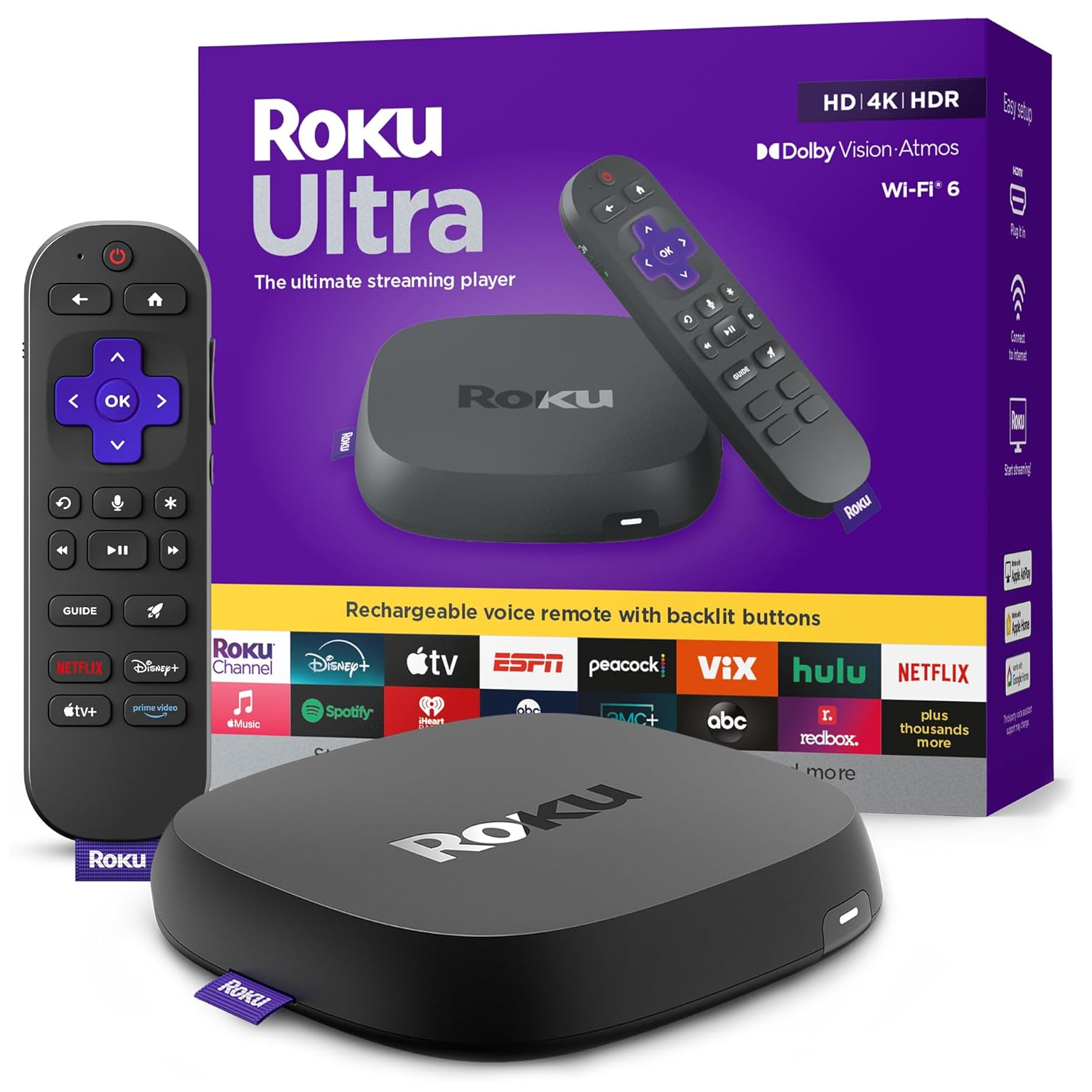 Produto Roku Ultra 2024 em um fundo branco