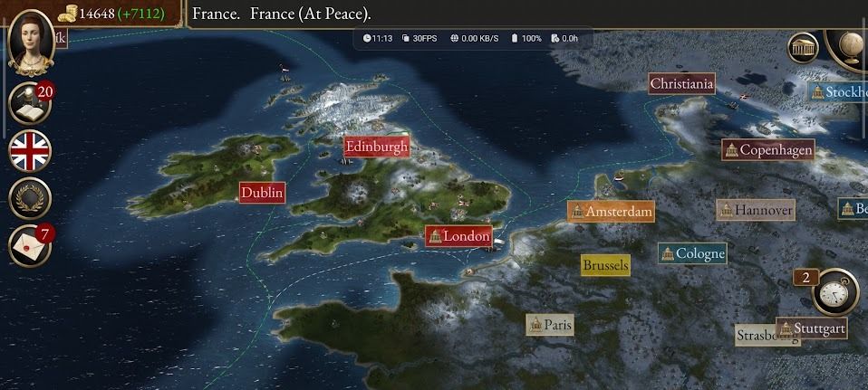 Mapa da campanha Empire: Total War