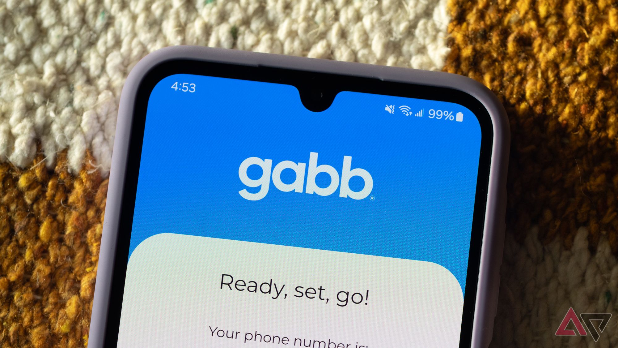 O aplicativo Gabb aberto em um Gabb Phone 4 Pro