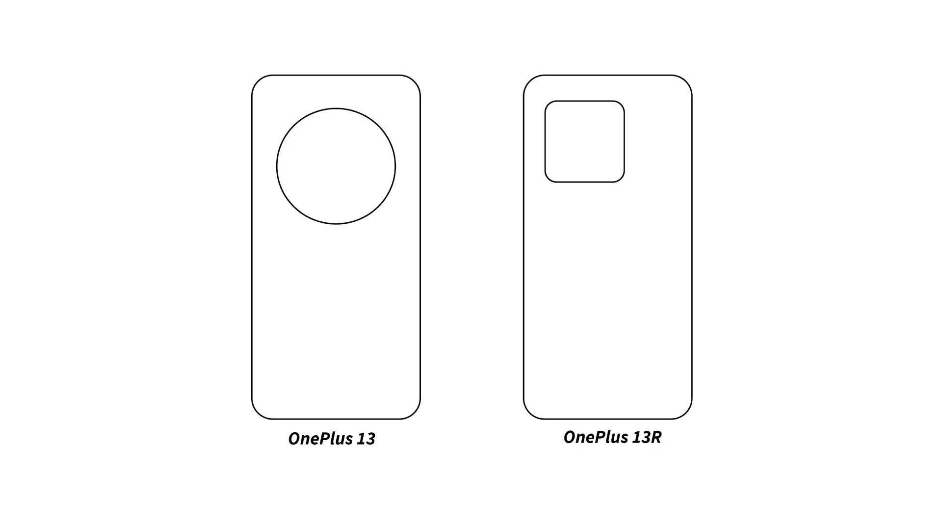 Um esboço vazado da diferença de potencial entre os designs OnePlus 13 e 13R