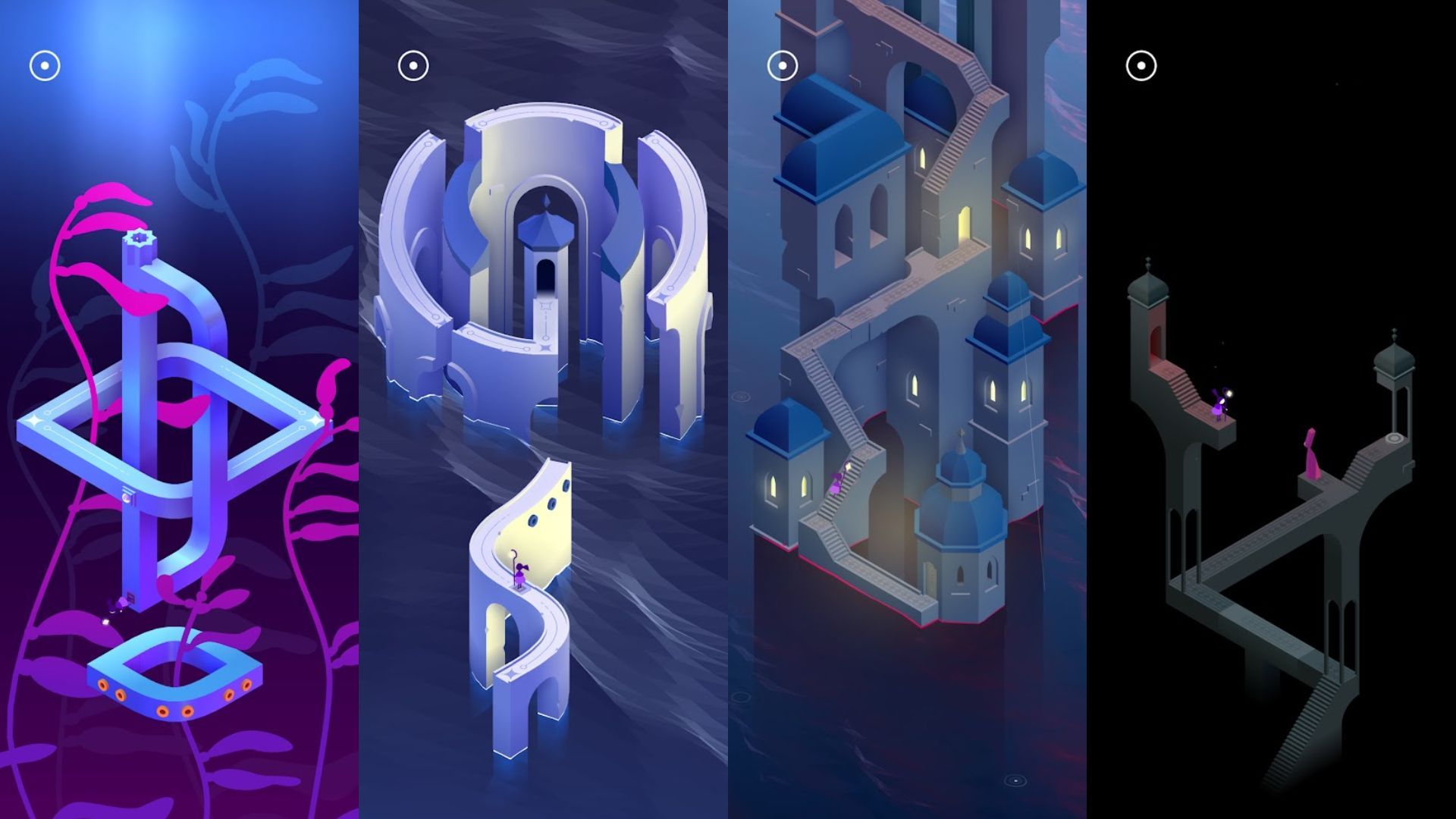 Capturas de tela do gameplay de Monument Valley 3