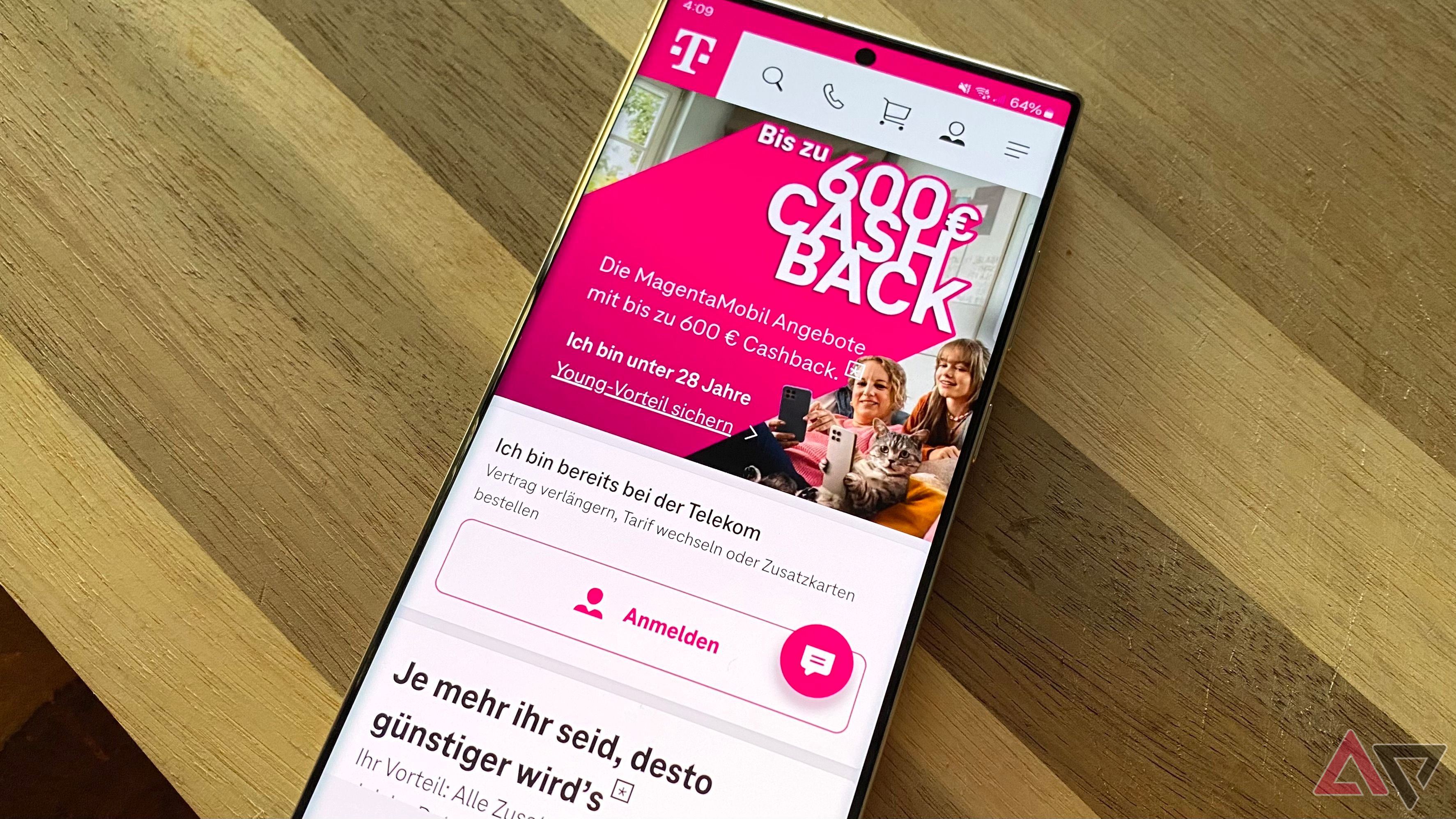 Página de planos da Telekom mobilfunk