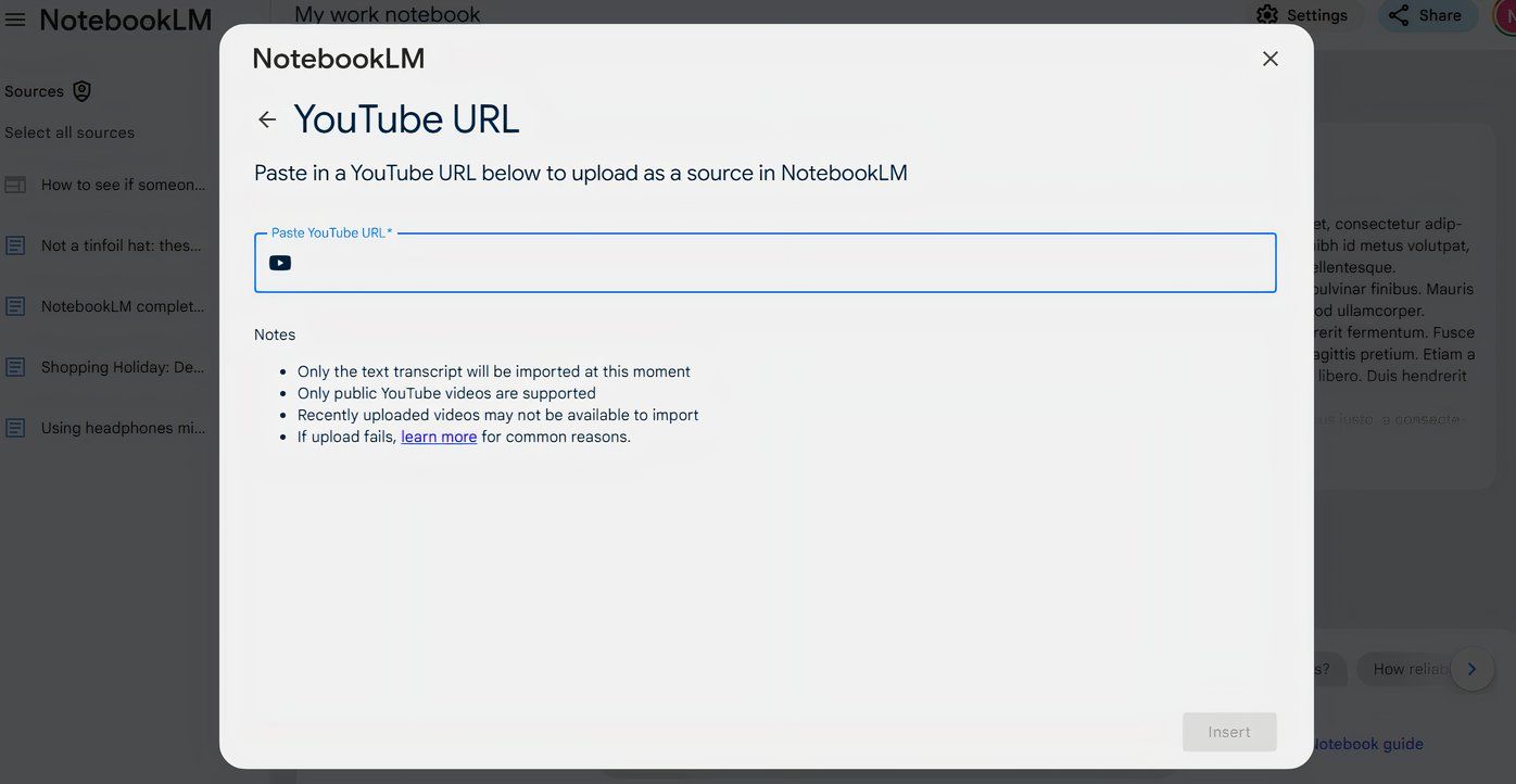 Adicionando YouTube ao NotebookLM