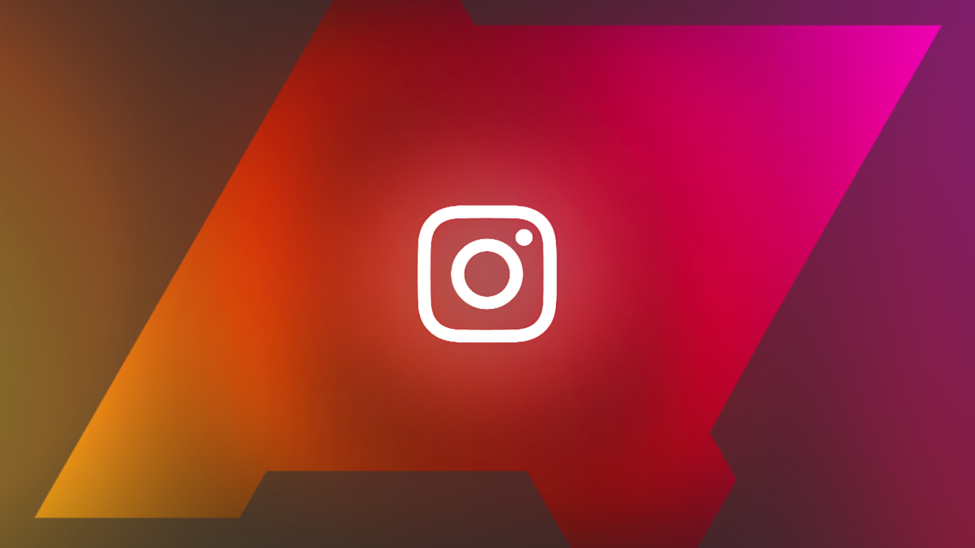 O logotipo do Instagram em um fundo vermelho. O logotipo está dentro de uma silhueta do logotipo do Android Police.