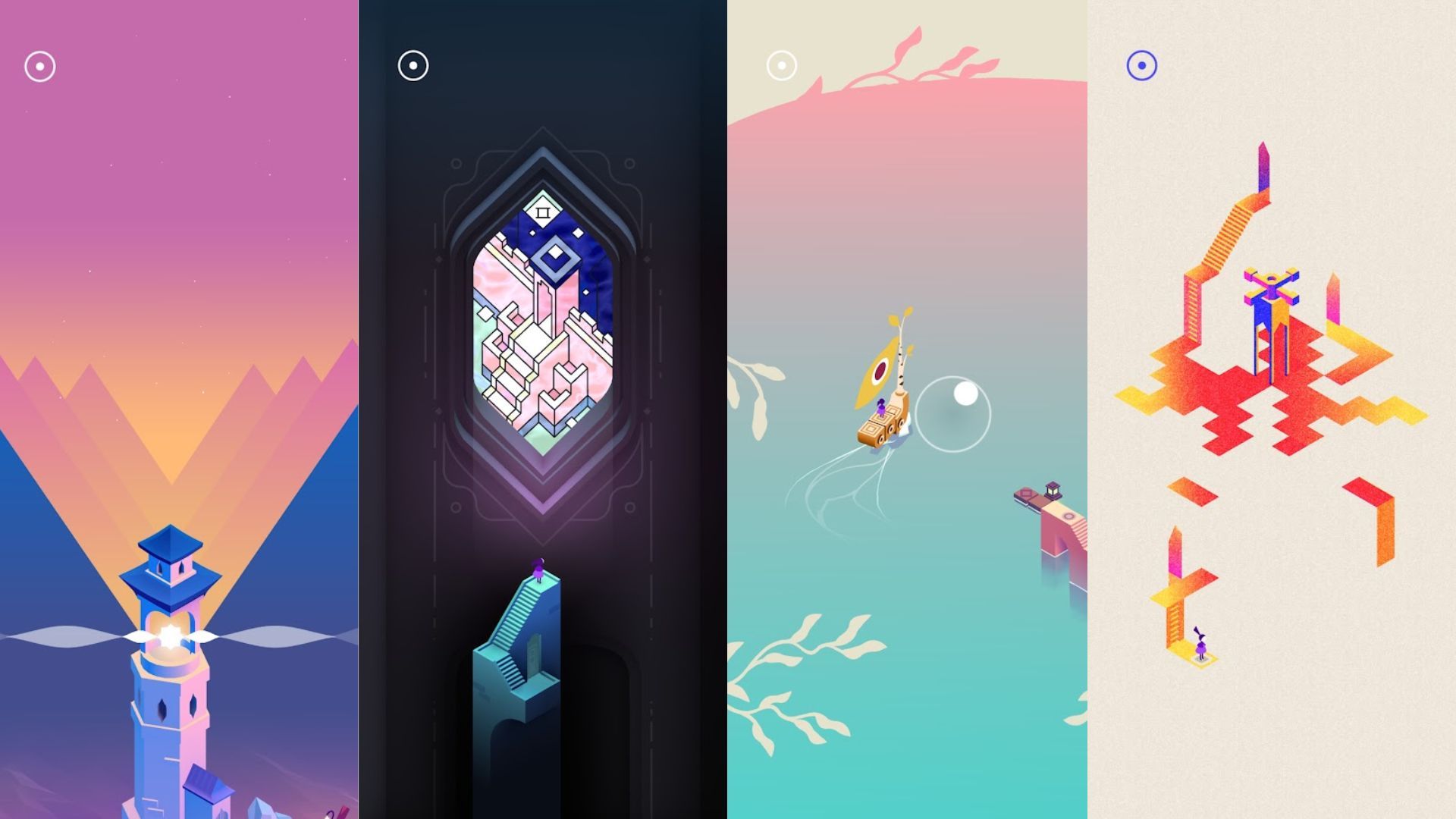 Capturas de tela do gameplay de Monument Valley 3