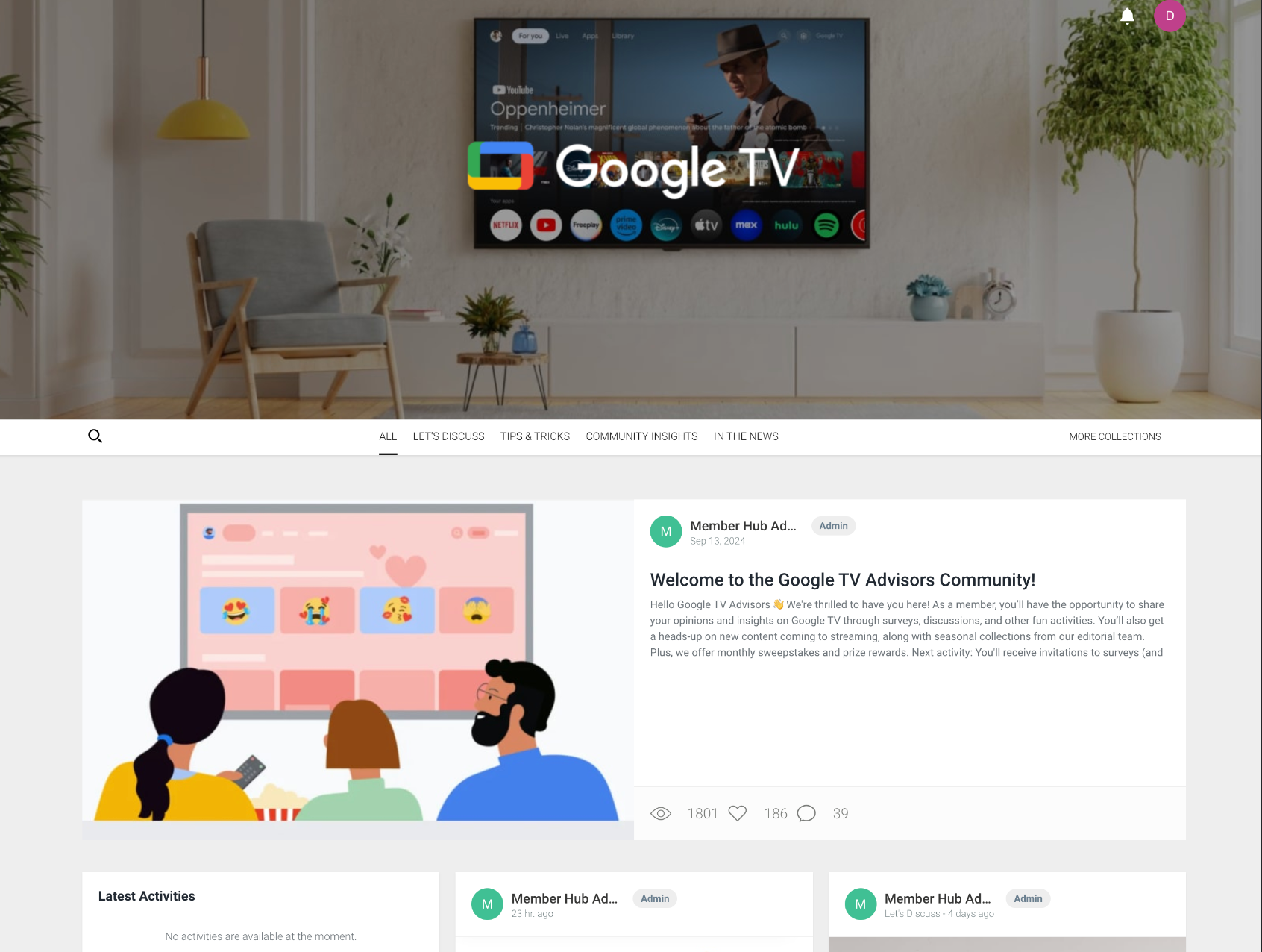 Comunidade de consultores de TV do Google