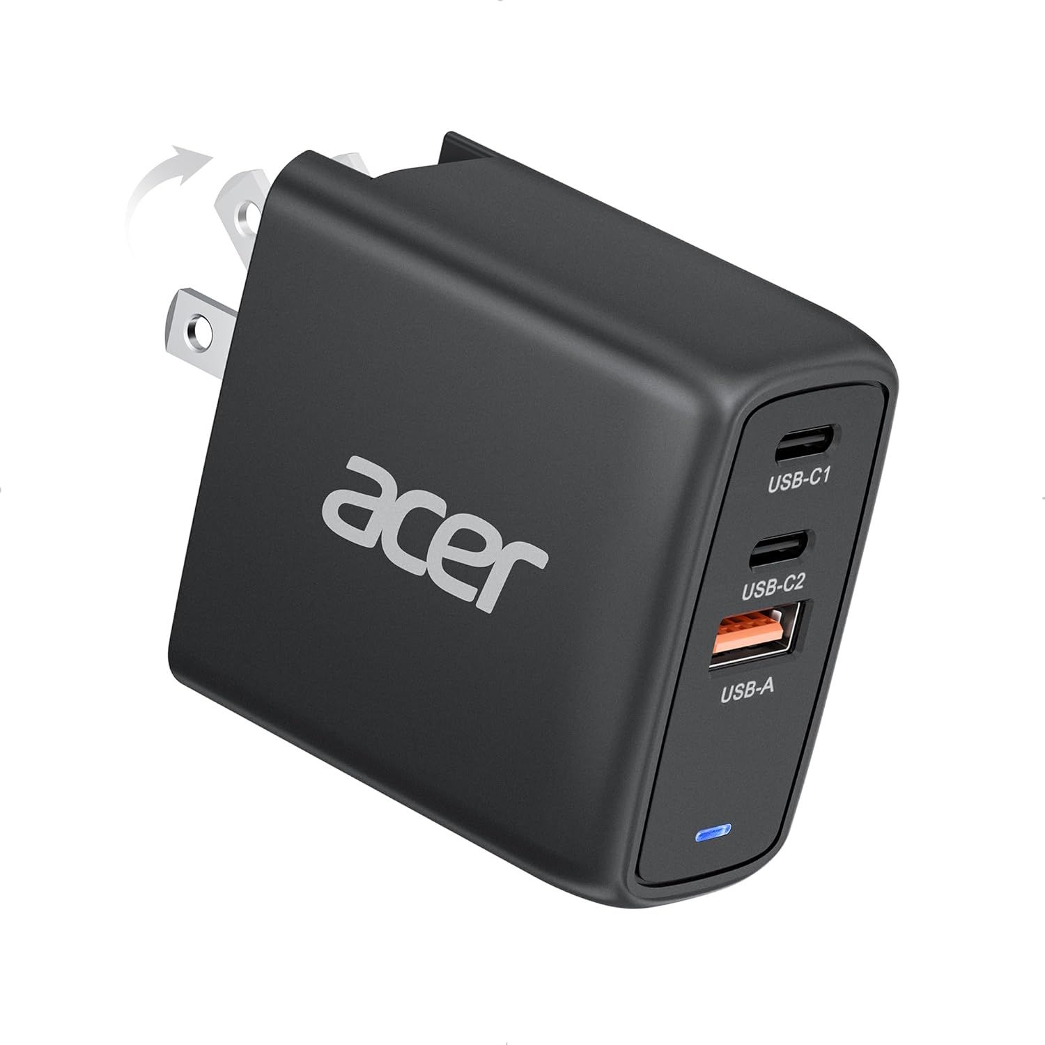 Carregador Acer 67W USB-C em fundo branco